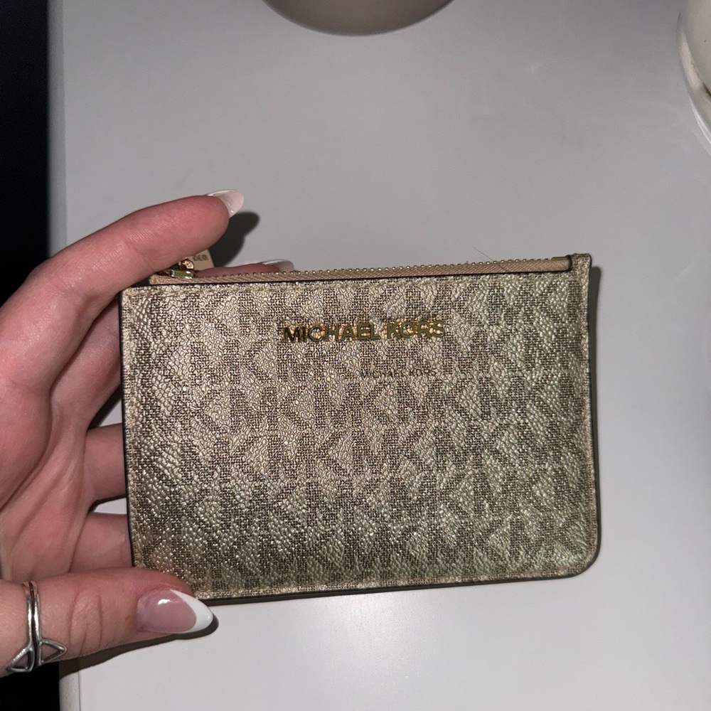 Michael Kors Metallic Gold Key & Card Holder